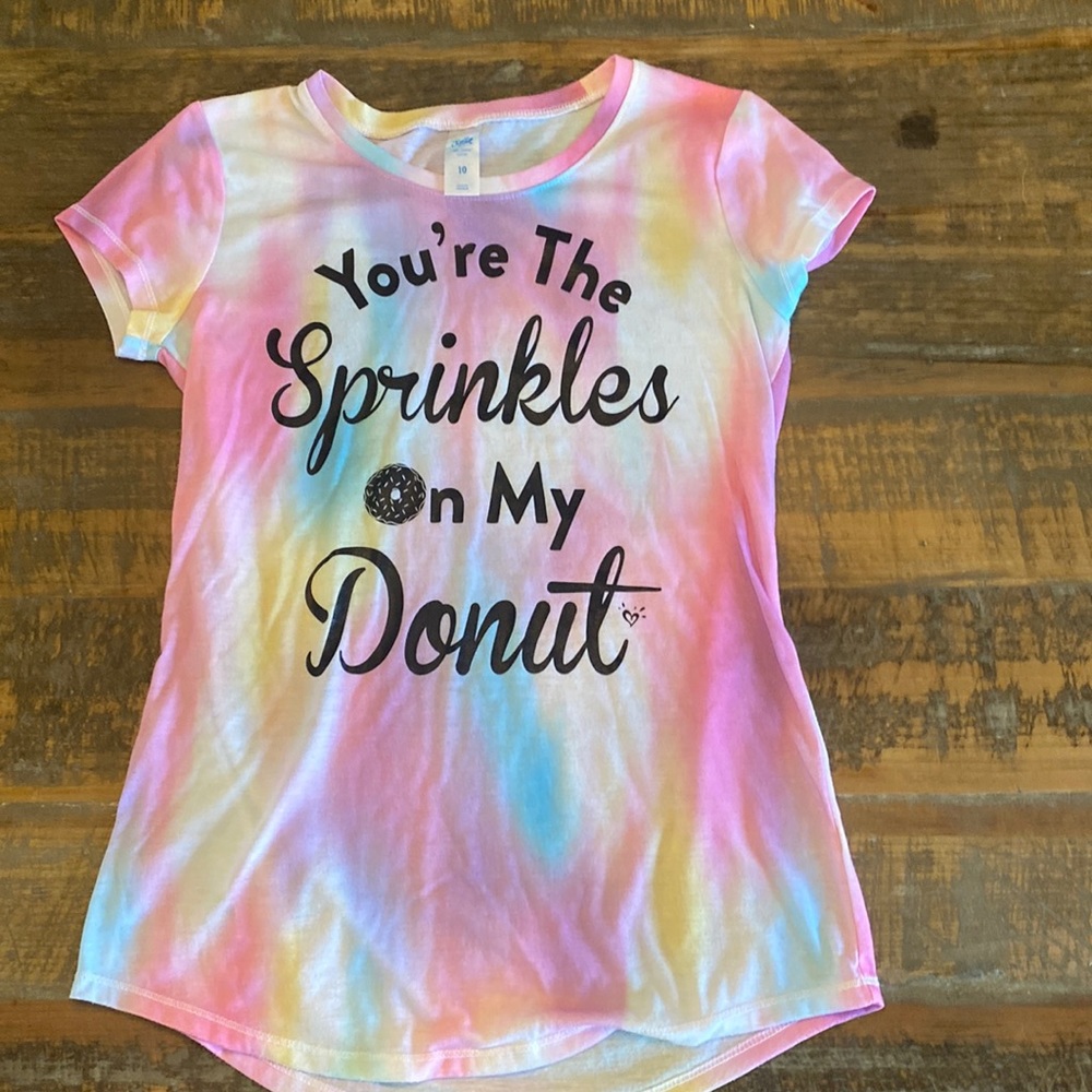 Justice girls graphic tie dye tee in size 10